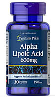 Альфа-липоевая кислота Puritan's Pride Alpha Lipoic Acid 600 mg 30 Caps SB, код: 7521305