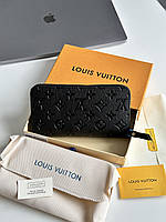 Louis Vuitton Zippy Vertical Wallet Black Canvas 20 х 10 х 3 см высокое качество
