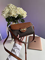 Michael Kors Fleur Small Convertible Crossbody Bag Brown высокое качество