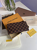 Louis Vuitton Zippy Wallet Damier Brown 20 х 10 х 3 см высокое качество
