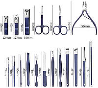 Маникюрный набор 18 инструментов для маникюра и педикюра 004-3
