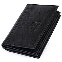 Визитница-книжка ST Leather 19213 Черная 10х6,5х1 см FG, код: 6756593