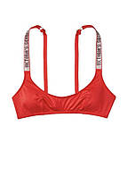 Жіночий купальний ліф-топ зі стразами на бретельках Victoria's Secret Червоний