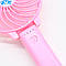 Ручний вентилятор зі складною ручкою, Handy Mini Fan, Рожевий / Акумуляторний міні вентилятор, фото 7