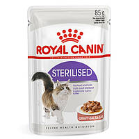 Royal Canin Sterilised Gravy консерва для стерилизованных котов (кусочки в соусе) 85 г 12 шт