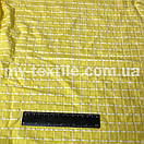 Коттон клітина Жаккард жовтий з білим, фото 2