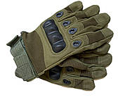 Тактичні рукавиці олива з пальчиками / Тактичні рукавиці для ЗСУ / Рукавиці військові для ЗСУ