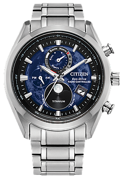 Чоловічий годинник Citizen BY1010-57L Tsuki-yomi A-T ATOMIC TIMEKEEPING / SUPER TITANIUM