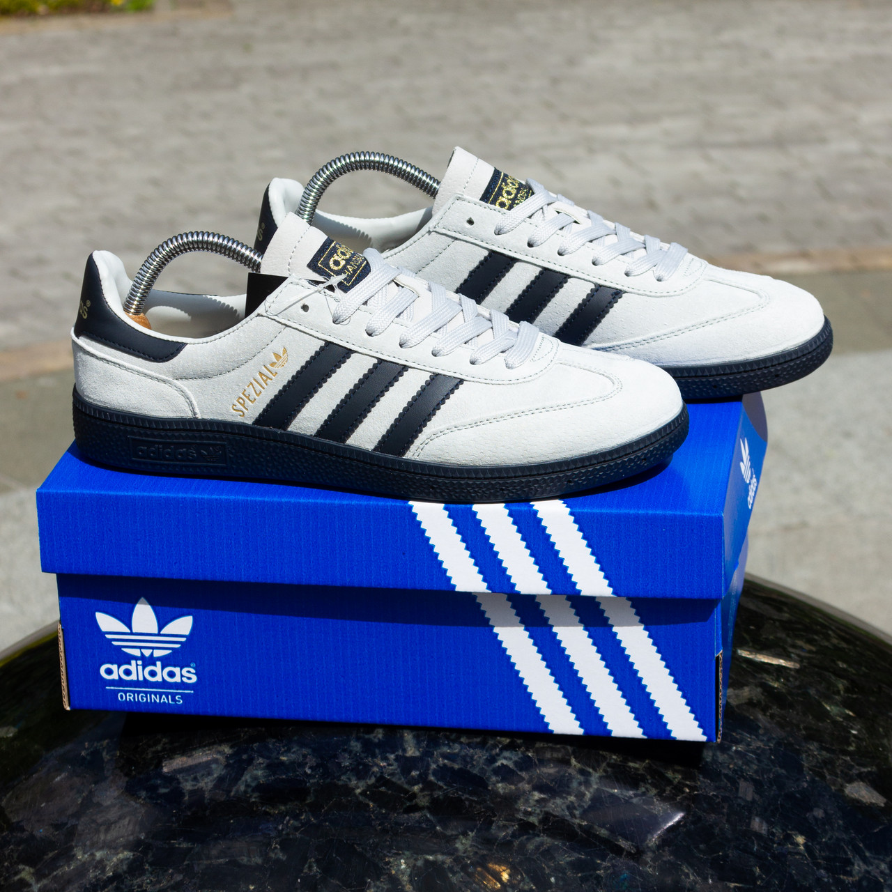 SALE Кросівки кеди Adidas Handball Spezial світло-сірі, фото 1