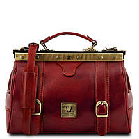 Кожаная сумка - саквояж Tuscany Leather MONA-LISA TL10034 (Красный) высокое качество