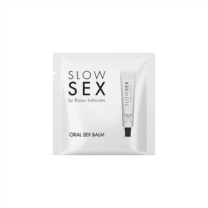 Пробник Bijoux Indiscrets Sachette Oral Sex Balm — SLOW SEX (2 мл), фото 2