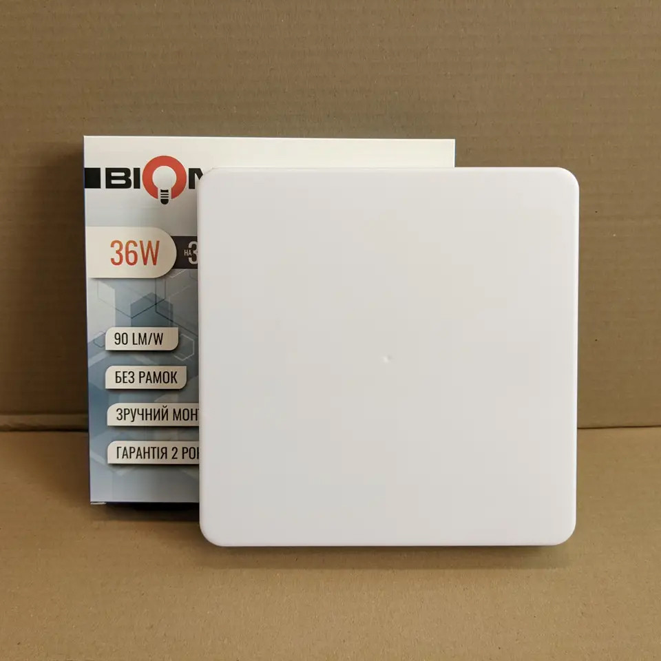 Стельовий LED світильник Biom 36W 5000К IP33 квадрат BYS-01-36-5 22148