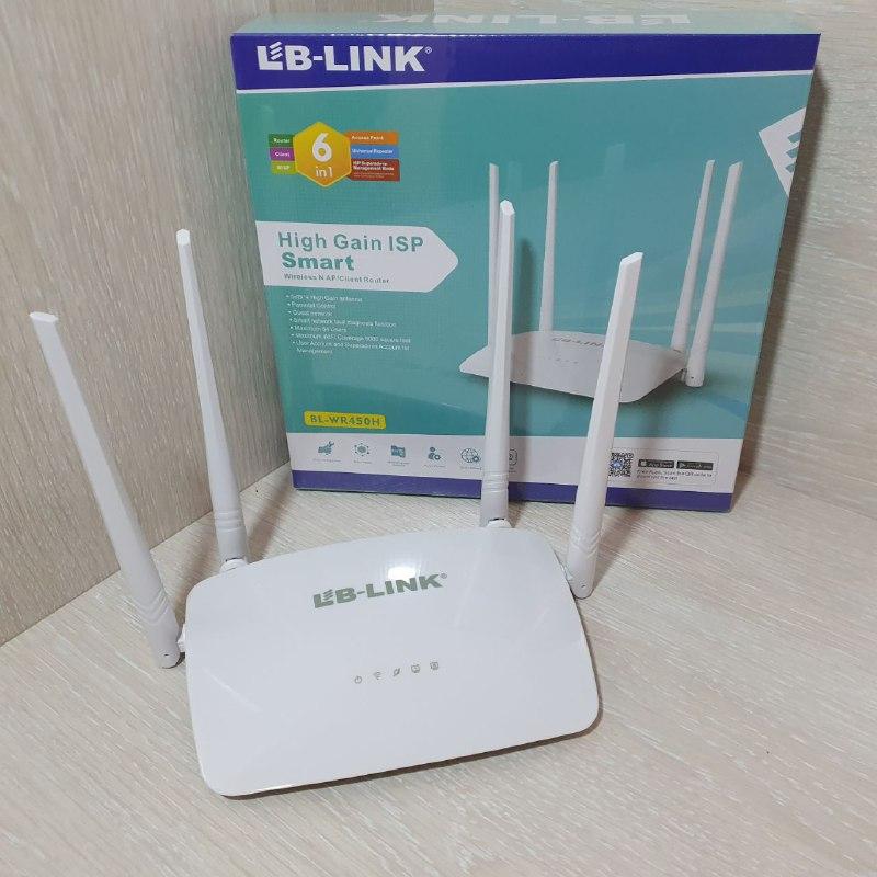 Wifi роутер LB-Link Сетевой маршрутизатор на 4 антенны 2.4GHz 300 Mbps Двухдиапазонный роутер для дома BIN - фото 1 - id-p2193185390