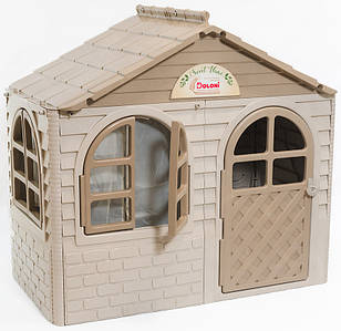 Дитячий пластиковий будиночок Doloni (02550/s01eco) 129х69х120 см. Кавовий