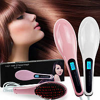 Электрическая расческа-выпрямитель Fast Hair Straightener Расческа щетка для выпрямления и укладки волос BIN