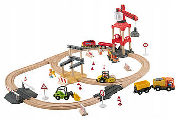 🚗 Дерев'яна залізниця Будова PlayTive Junior 59 ел Німеччина Hape Brio Lillabo