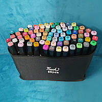 Набор для творчества фломастеры TOUCH 80 штук двухсторонние маркеры для скетчинга sketch marker по номерам BIN