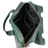 Мужская сумка-портфель из натуральной кожи зеленая RE-1812-4lx TARWA высокое качество