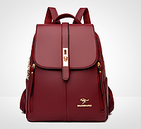 Качественный женский городской рюкзак прогулочный рюкзачок для девушек Кенгуру Красный высокое качество