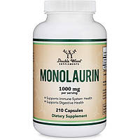 Натуральная добавка для иммунитета Double Wood Supplements Monolaurin 1000 mg 210 Caps SX, код: 8124901