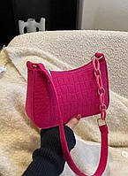 Элегантная женская сумочка на плечо розового цвета, красивая молодёжная сумка высокого качества для девушек