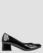 Туфлі-човники жіночі чорні натуральна шкіра лакована Україна ALROMARO — розмір 36 (23,5 см) (модель: ALR1267-81TLBL)