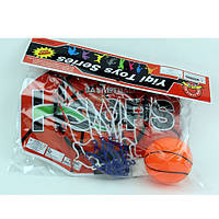 Баскетбольне кільце MR 0558 (60шт) пластик20см,щит пластик35-25 см, сітка, м'яч, кул, 39-36-8см