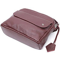 Бордовая женская сумка-кроссбоди из натуральной кожи Grande Pelle 755764 высокое качество