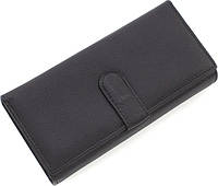Женский кожаный кошелёк чёрного цвета Marco Coverna MA246 Black высокое качество