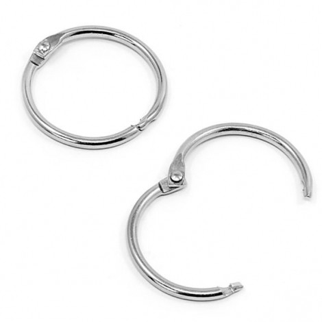 Кільця металеві для палітурки 25 мм 1 "срібло, уп/100 шт