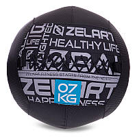 Мяч набивной для кроссфита волбол Wall Ball FI-2637 Zelart 7 кг Черный 56363199 z19-2024