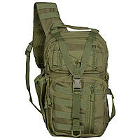 Тактичний однолямковий рюкзак з прихованим відділенням для зброї Camotec TCB олива