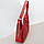 Сумка багет жіноча шкіряна червона Handycover S456 на плече, фото 2