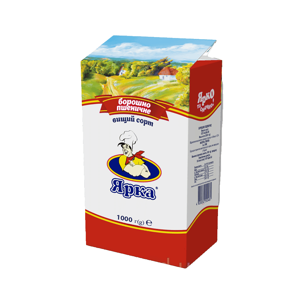 Борошно пшеничне в/с 1 кг, ТМ Ярка