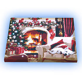 Картина за номерами зі світлодіодною підсвіткою Riviera Blanca Різдвяне сяйво 40x50 см (ГР-013)