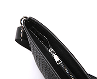 Чоловіча плетена сумка планшетка велика чорна екошкіра висока якість