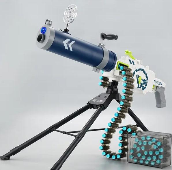 Детский игрушечный автомат-пулемет на аккумуляторе в наборе 30 мягких пулек с присосками и защитные очки BIN - фото 3 - id-p2193229214