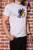Чоловіча футболка з патріотичним принтом, колір Світло-сірий, 155R002, фото 2