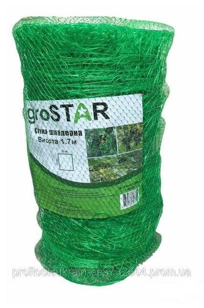 Сітка шпалерна AgroStar для кучерявих рослин 15 х 17 см 1.7 х 10 м