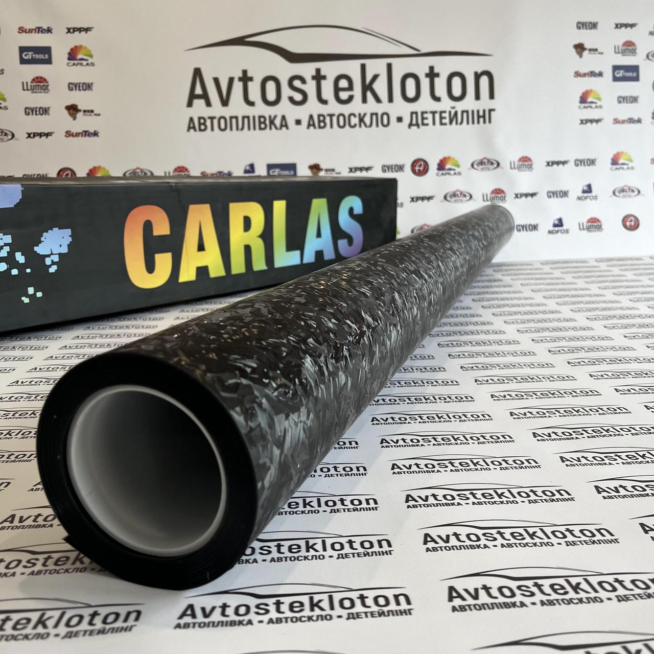 Чорний кований карбон вінілова плівка для авто Carlas 3D 1,5 м, фото 1