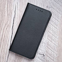 Кожаный чехол книжка для телефона Motorola Moto G62 5G от Jk-case, черный