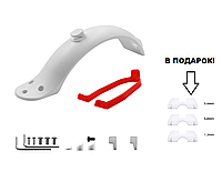 Заднее крыло+защита крыла+болты для электросамоката M365/PRO/Kugoo M365/Pro БЕЛЫЙ