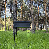 Мангал зі знімними ніжками для 6 шампурів з металу 4 мм