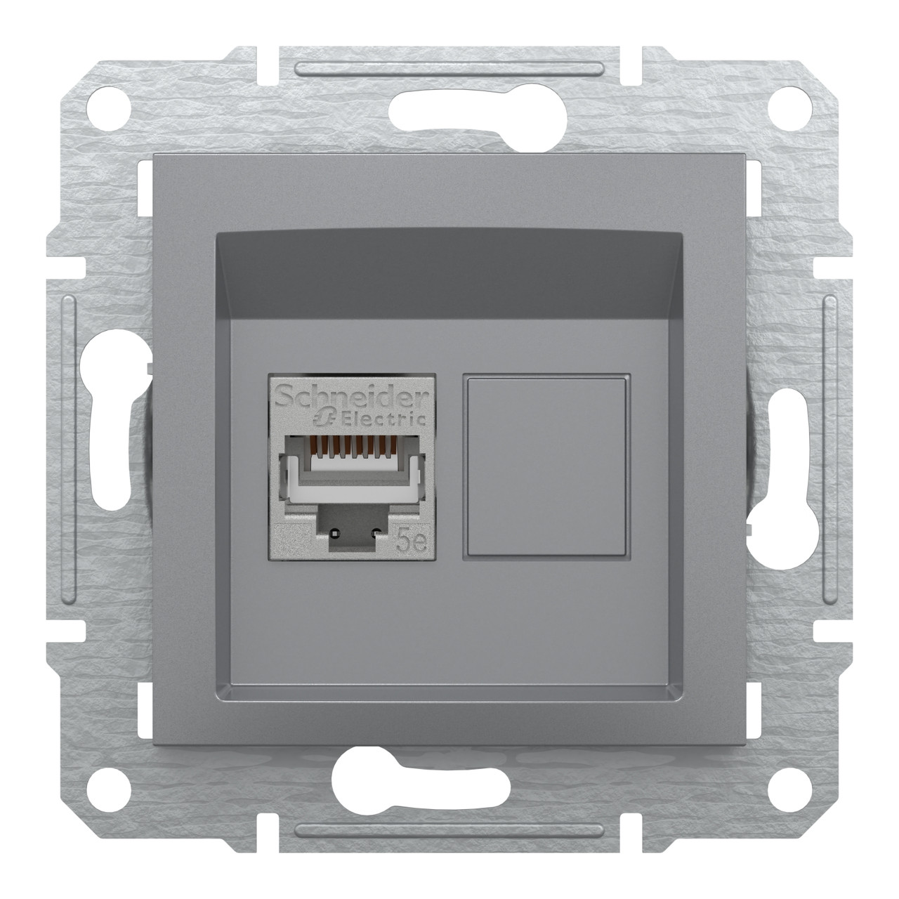 Розетка комп'ютерна RJ45 кат. 5е STP сталь Asfora Schneider