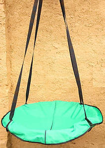 Підвісна садова гойдалка (гніздо лелека) для дітей та дорослих 100 см. до 100 кг. Зелений