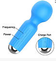 Вібростимулятор Rechargeable Mini Masager USB 20 Functions - Blue, фото 5