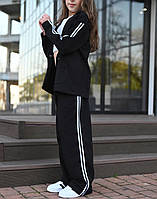 Костюм подростковый детский брючный костюм пиджак штаны размер: 140-146, 146-152, 152-158, 158-164, 164-170 черный, 140-146