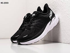 Кросівки чоловічі чорно-білі 41 42 HOKA Clifton 8 Black White