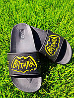 Дитячі тапочки шльопанці на хлопчика сланці Dago Style 302 Бетмен чорні 25 розмір