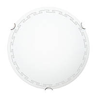 Светильник потолочный стеклянный круглый Декора 25070 Греция d400 3x60Вт белый